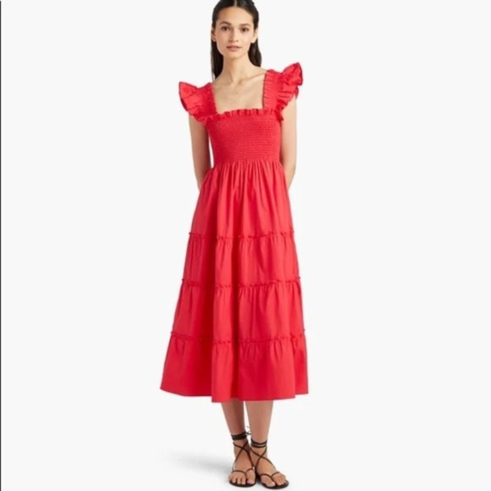 Hill House Ellie Nap Dress Raspberry Red XS • NWT